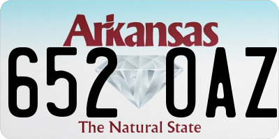 AR license plate 652OAZ