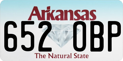 AR license plate 652OBP