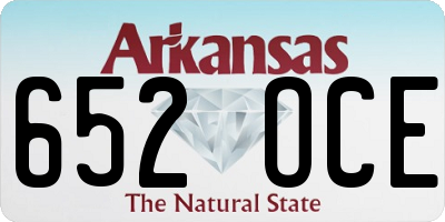 AR license plate 652OCE