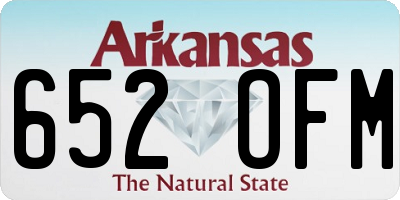 AR license plate 652OFM