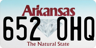 AR license plate 652OHQ