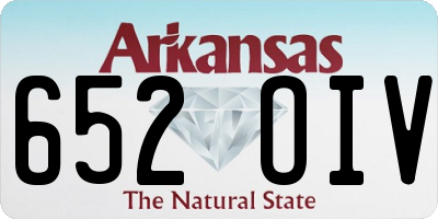 AR license plate 652OIV
