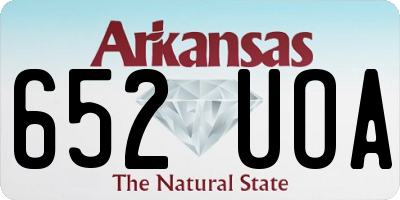 AR license plate 652UOA