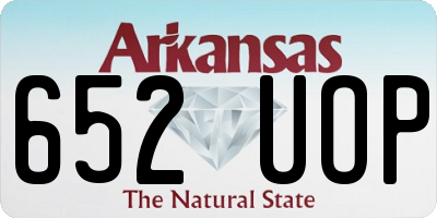 AR license plate 652UOP