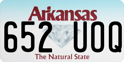 AR license plate 652UOQ
