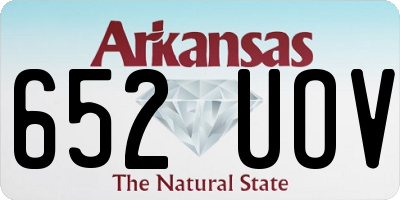 AR license plate 652UOV