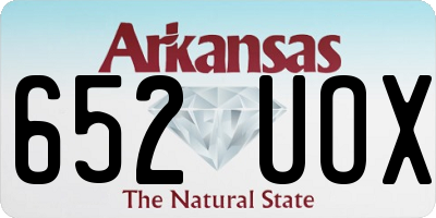 AR license plate 652UOX
