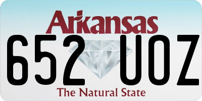 AR license plate 652UOZ