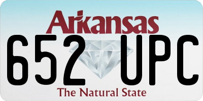 AR license plate 652UPC
