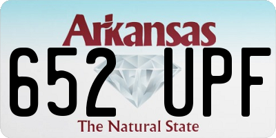 AR license plate 652UPF