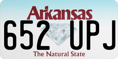 AR license plate 652UPJ