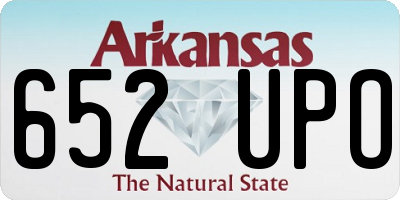 AR license plate 652UPO