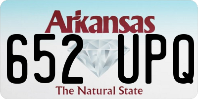 AR license plate 652UPQ
