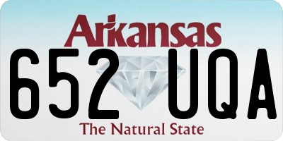 AR license plate 652UQA