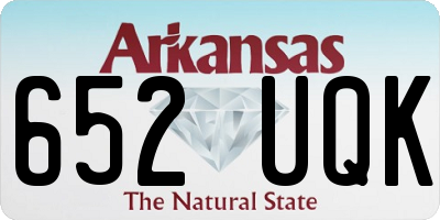 AR license plate 652UQK