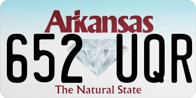 AR license plate 652UQR