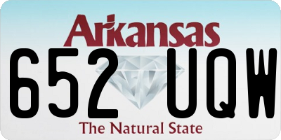 AR license plate 652UQW