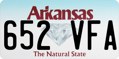 AR license plate 652VFA