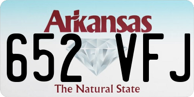 AR license plate 652VFJ