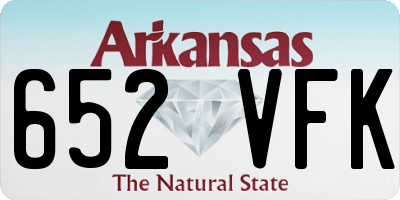 AR license plate 652VFK