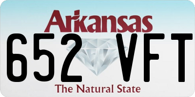 AR license plate 652VFT