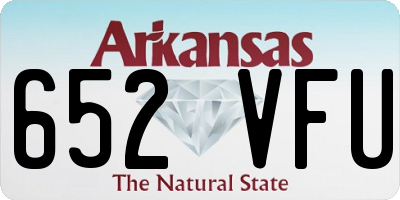 AR license plate 652VFU