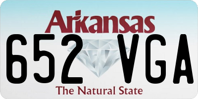 AR license plate 652VGA