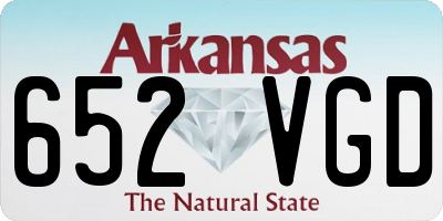 AR license plate 652VGD