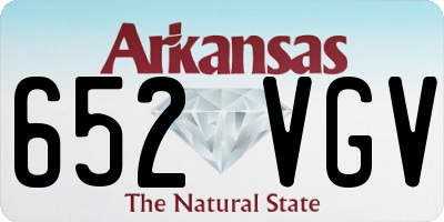 AR license plate 652VGV