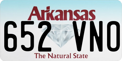 AR license plate 652VNO
