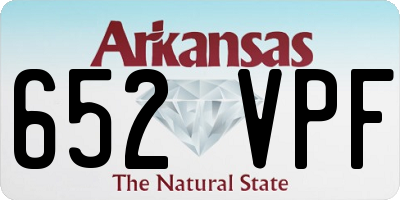 AR license plate 652VPF