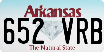 AR license plate 652VRB