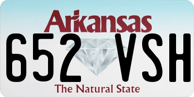 AR license plate 652VSH