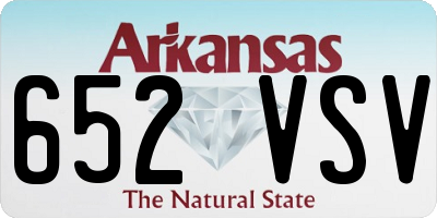 AR license plate 652VSV