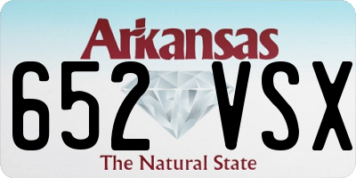 AR license plate 652VSX