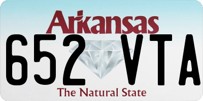 AR license plate 652VTA