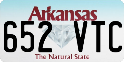 AR license plate 652VTC