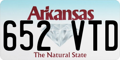 AR license plate 652VTD