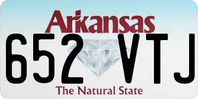 AR license plate 652VTJ