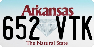 AR license plate 652VTK