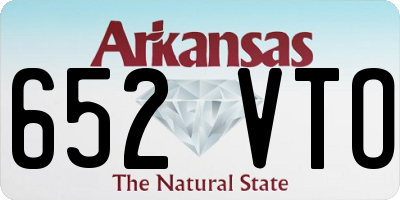 AR license plate 652VTO