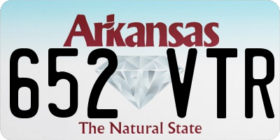 AR license plate 652VTR