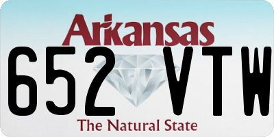 AR license plate 652VTW