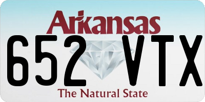 AR license plate 652VTX