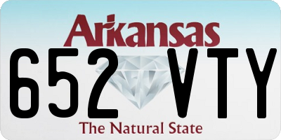 AR license plate 652VTY