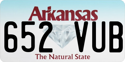 AR license plate 652VUB
