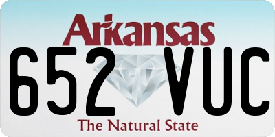 AR license plate 652VUC