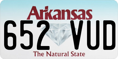 AR license plate 652VUD