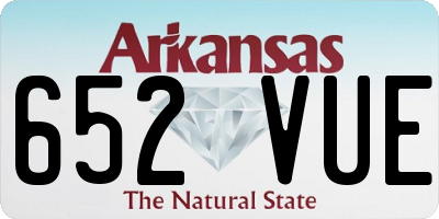 AR license plate 652VUE