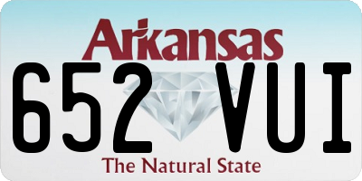 AR license plate 652VUI